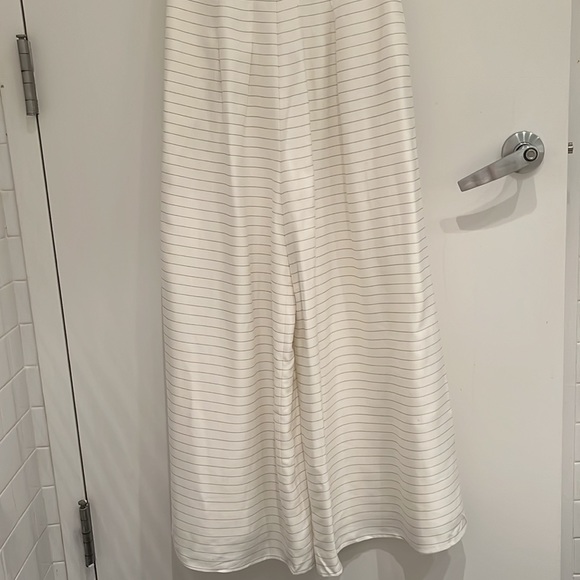 Keepsake the Label Fever Striped Wide Leg Ivory Jumpsuit, NWT Size 4 - Picture 6 of 15